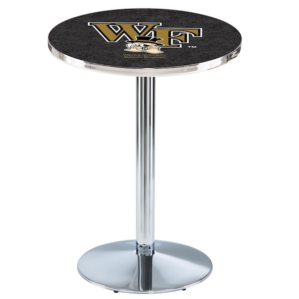 42" Chrome Wake Forest Pub Table